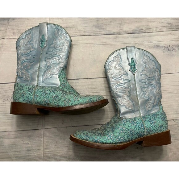 Roper Other - Blue Glitter Roper Cowboy Cowgirl Little Girl Boots, Size Youth 13